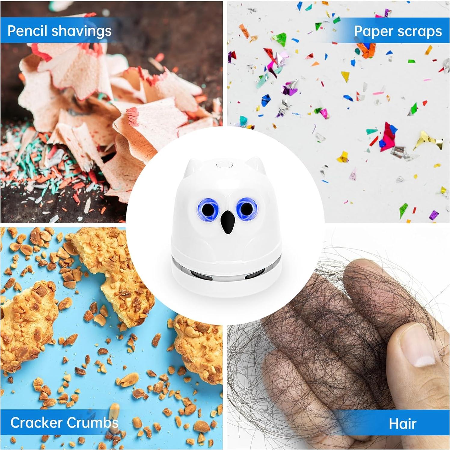 Mini Aspiradora de Migas Hallocool Búho Recargable USB 2W