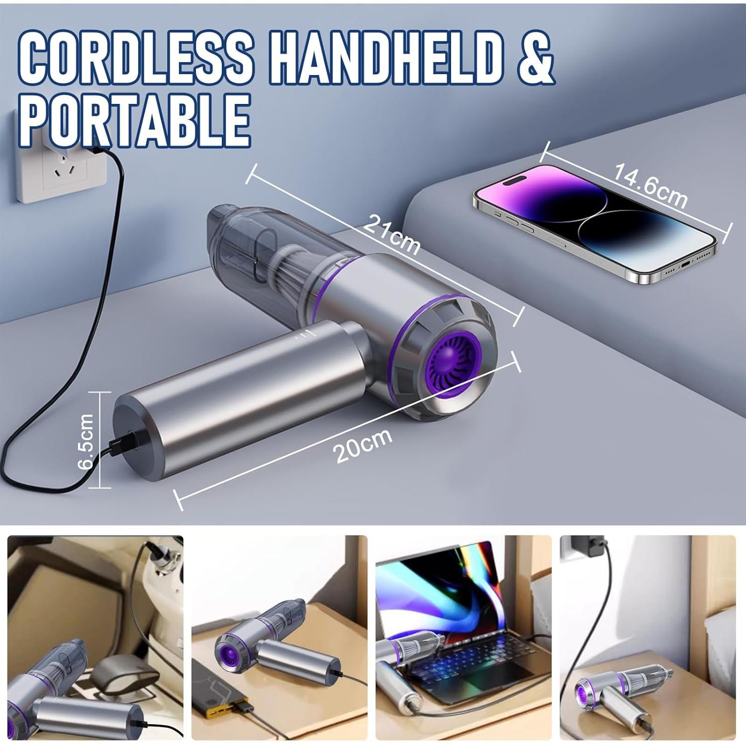 Aspiradora de Coche Houscly ST6653 20000PA Sin Cable 4-en-1