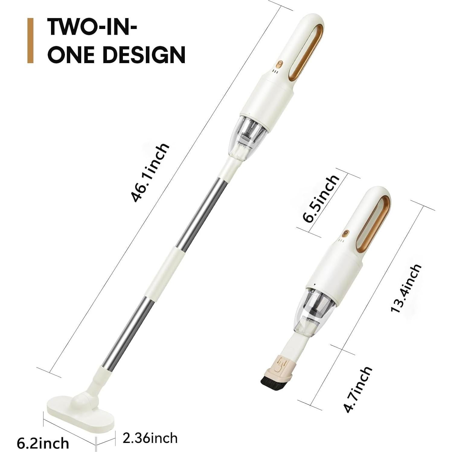 Handheld Vacuum Cleaner, 2IN1 Mini Cordless Vacuum Cleaner, USB Rechargeable Car Vacuum Portable, Quickly Dust Removal, Small Vacuum for Hardwood Floor, Carpets, Pet Hair, Car, Office & Home Cleaning