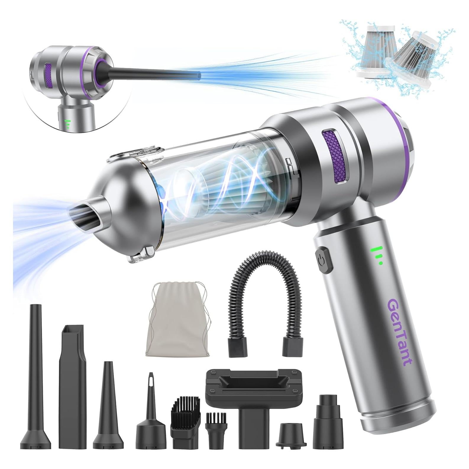 Aspiradora Inalámbrica GenTant VC003 2 en 1 Alta Potencia