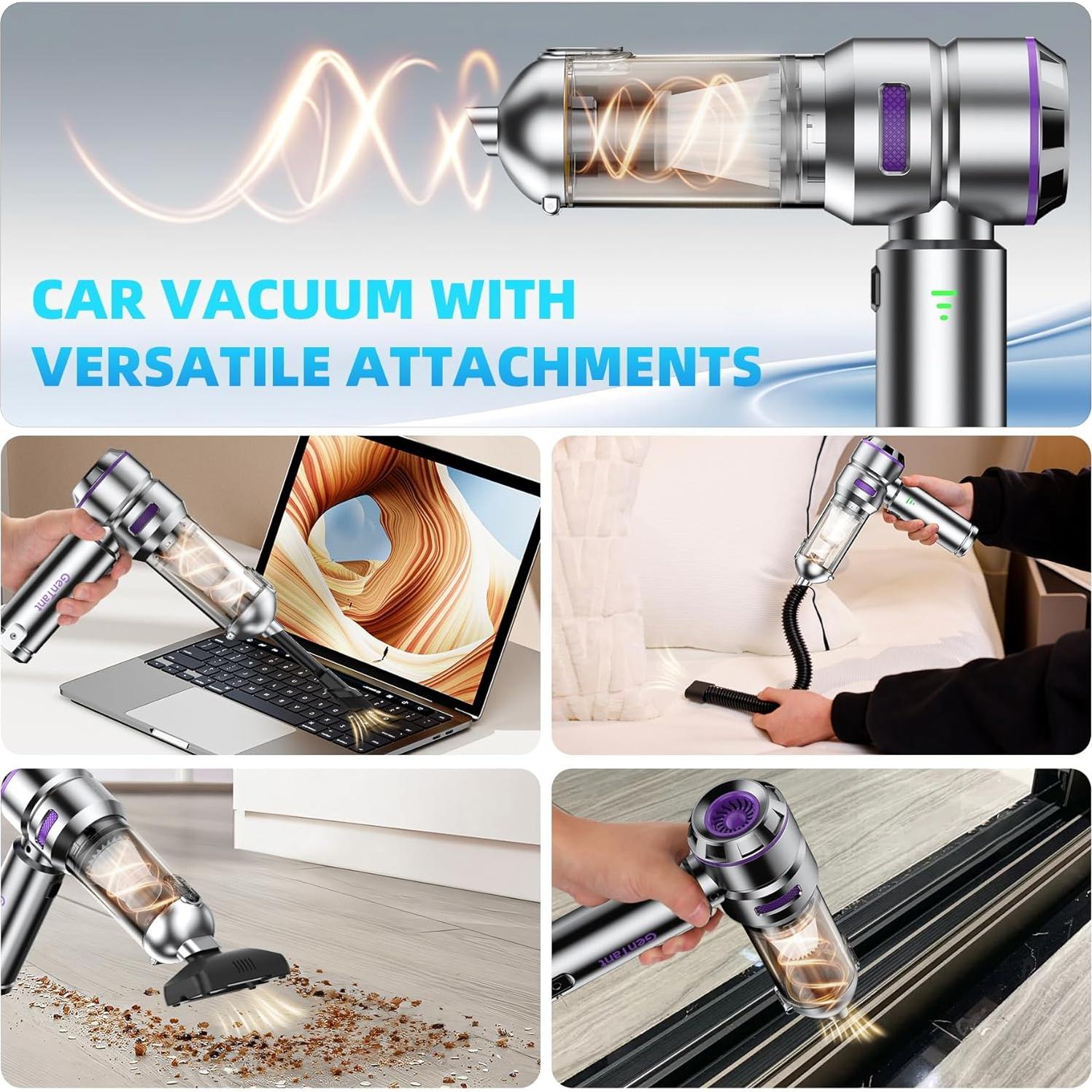 Aspiradora Inalámbrica GenTant VC003 2 en 1 Alta Potencia