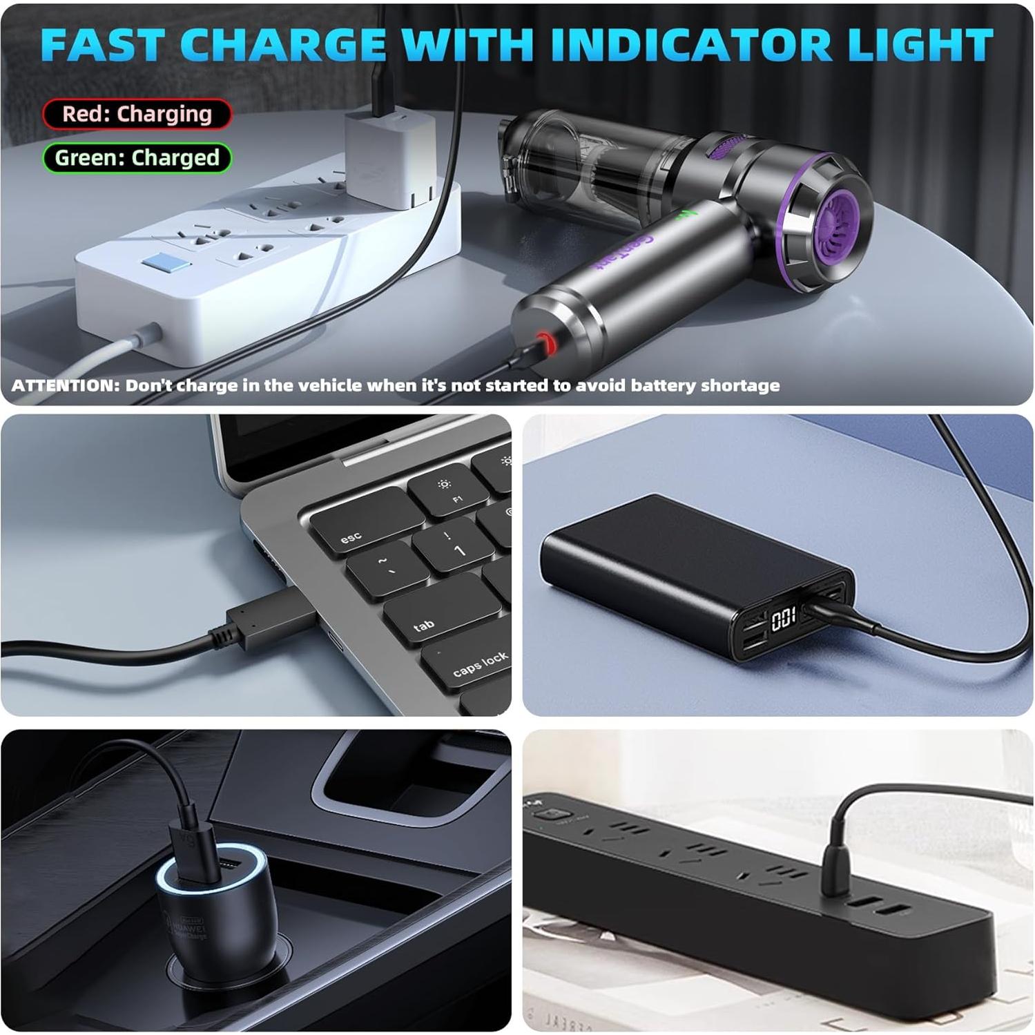 Aspiradora Inalámbrica GenTant VC003 2 en 1 Alta Potencia