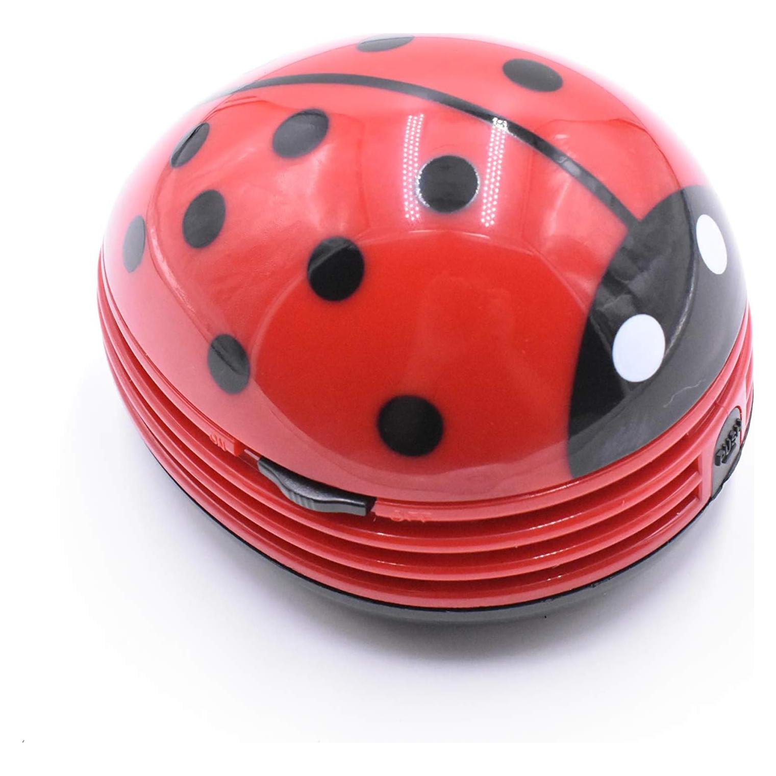 Red Beetle Shaped Portable Corner Desk Table Top Vacuum Cleaner Mini Cute Vacuum Cleaner Dust Sweeper