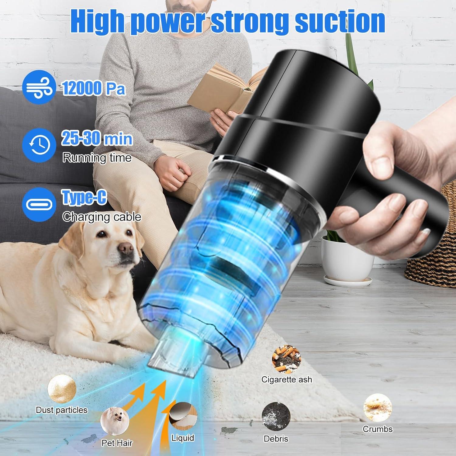 Aspiradora de Mano Inalámbrica Bellabuy 12000PA Recargable