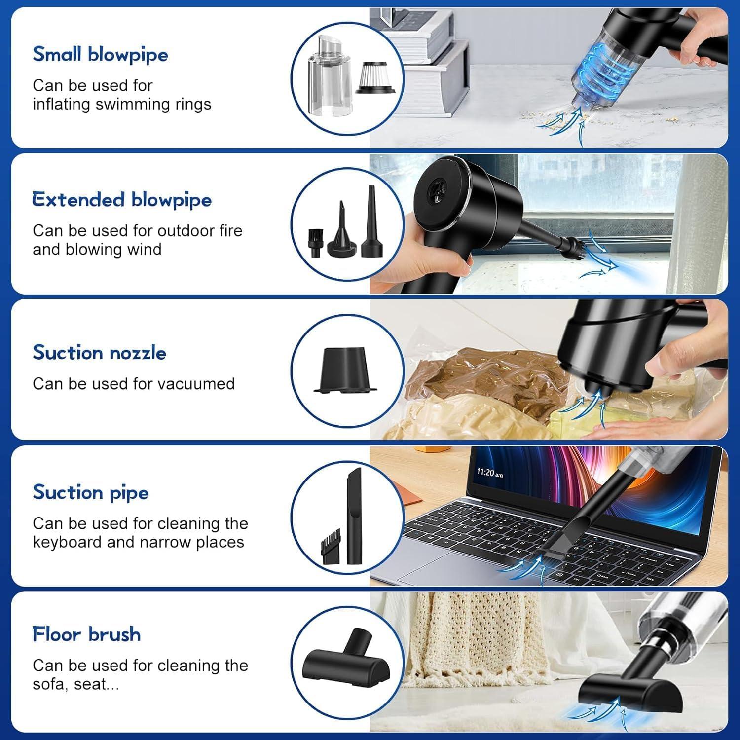 Aspiradora de Mano Inalámbrica Bellabuy 12000PA Recargable