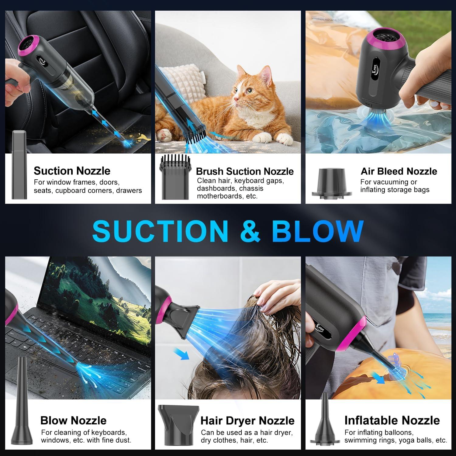 Aspiradora de Mano KMM VC-01 4 en 1 16000Pa 120W Inalámbrica