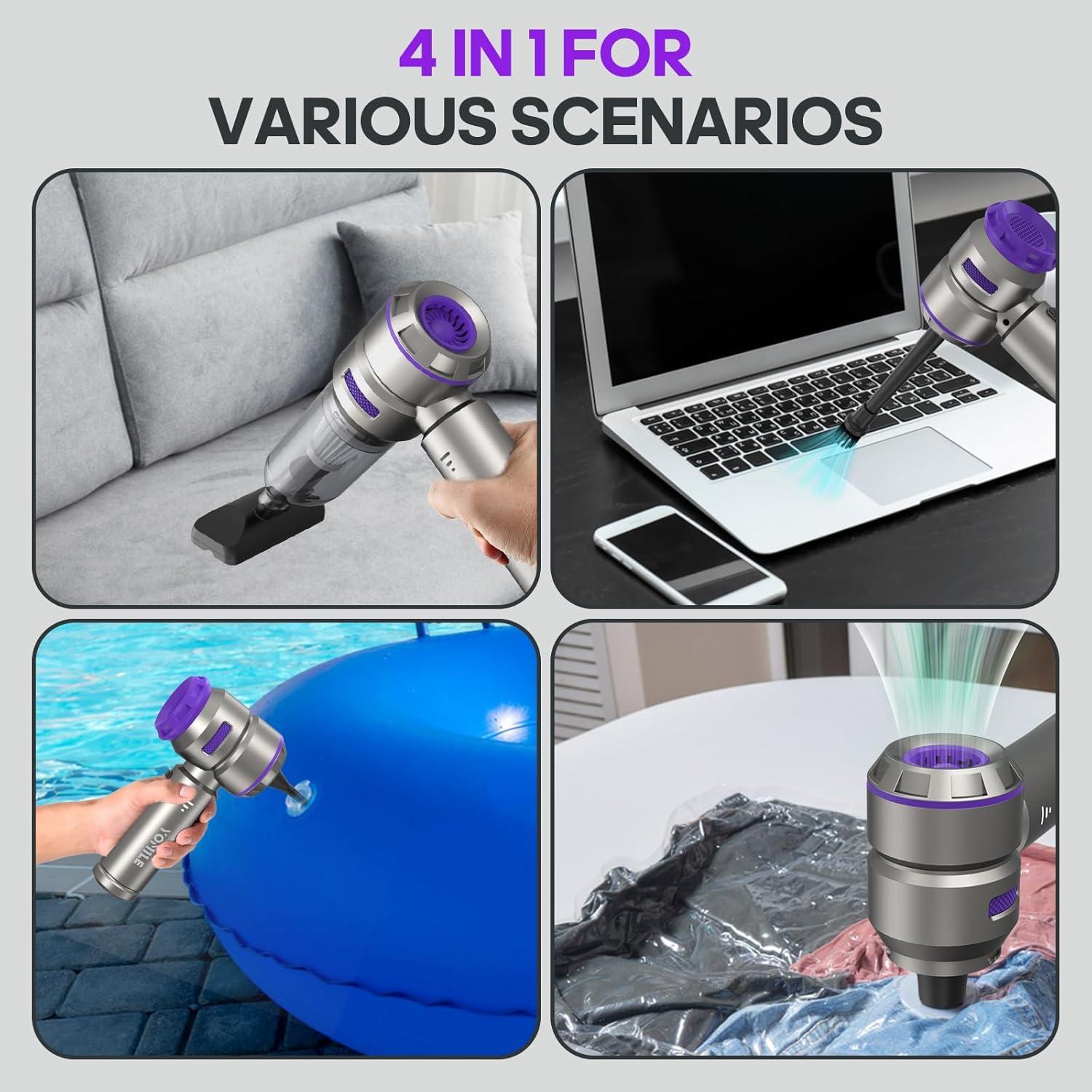 Soplador de Aire y Aspiradora Yomile AD006 21000PA 9000mAh