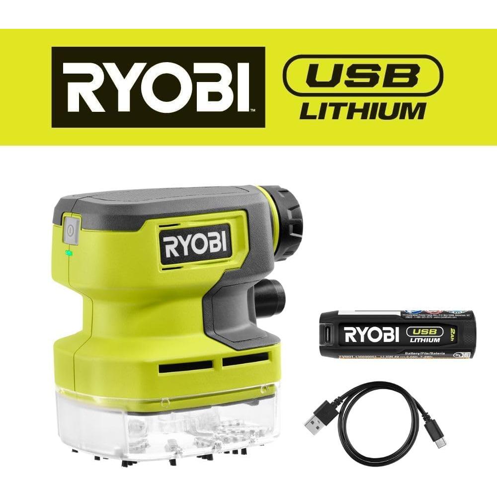 Aspiradora de Escritorio USB RYOBI FVH67K Verde 0.3L