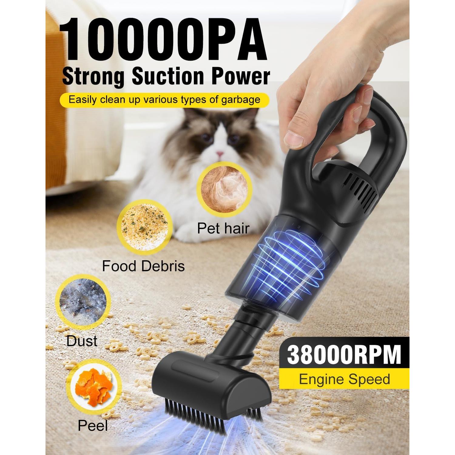 Aspiradora de Mano Inalámbrica AGOODTO X-106 0.6L Alta Potencia