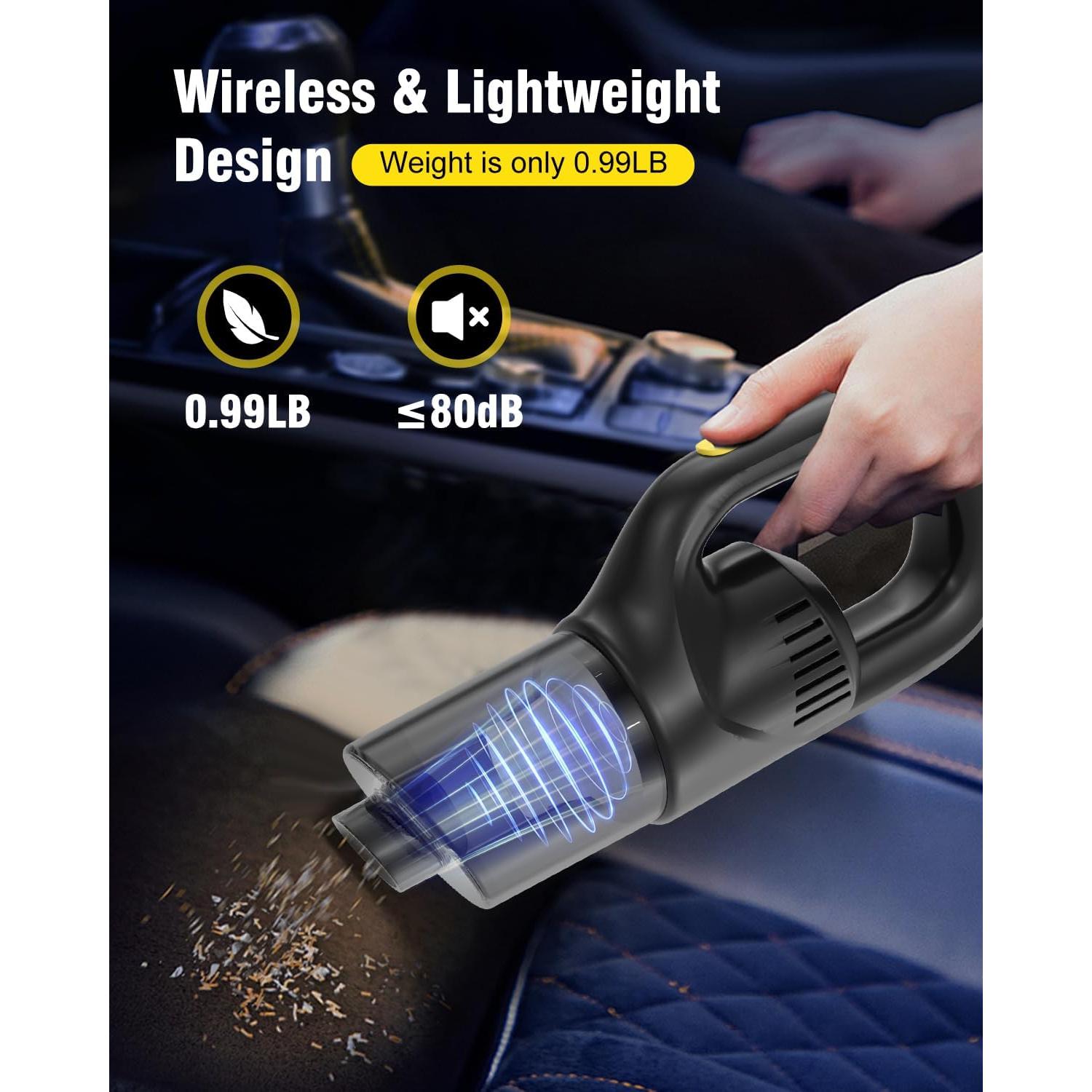 Aspiradora de Mano Inalámbrica AGOODTO X-106 0.6L Alta Potencia