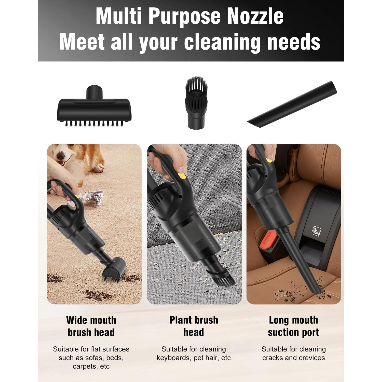 Aspiradora de Mano Inalámbrica AGOODTO X-106 0.6L Alta Potencia