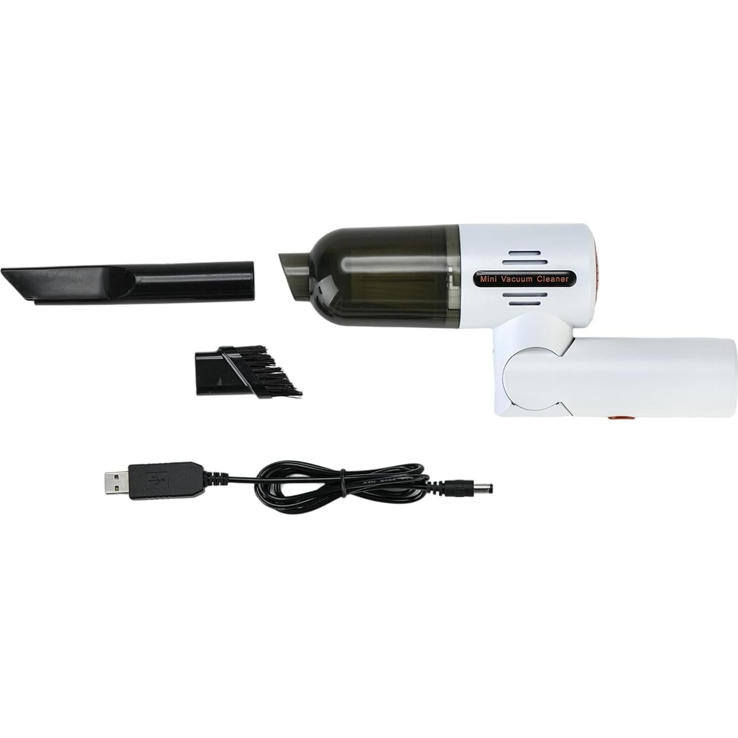 Mini Cordless Rechargeable Handheld Portable Vacuum Cleaner and Blower for Home, Office or Car Interior Use - Clean Computer, Keyboard, Drawer - 180 Degrees Rotatable Handle