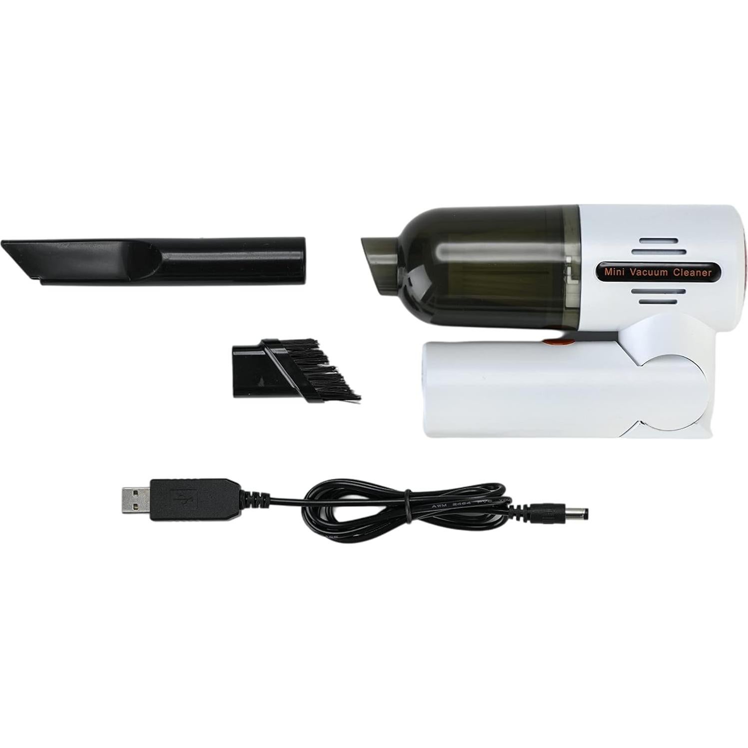 Mini Cordless Rechargeable Handheld Portable Vacuum Cleaner and Blower for Home, Office or Car Interior Use - Clean Computer, Keyboard, Drawer - 180 Degrees Rotatable Handle