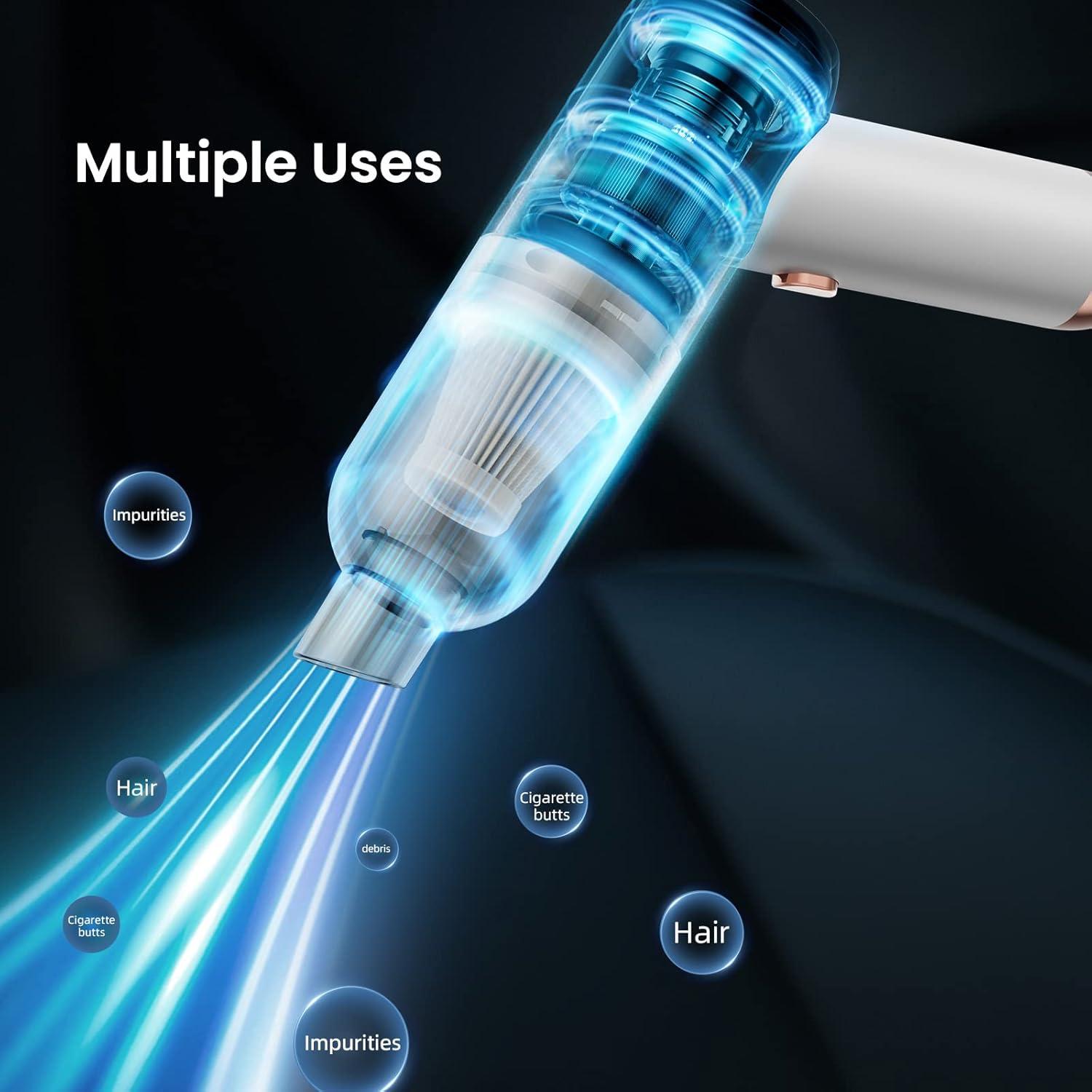 Aspiradora de Mano Inalámbrica Shinebella SUSTCV1WH1 6000Pa