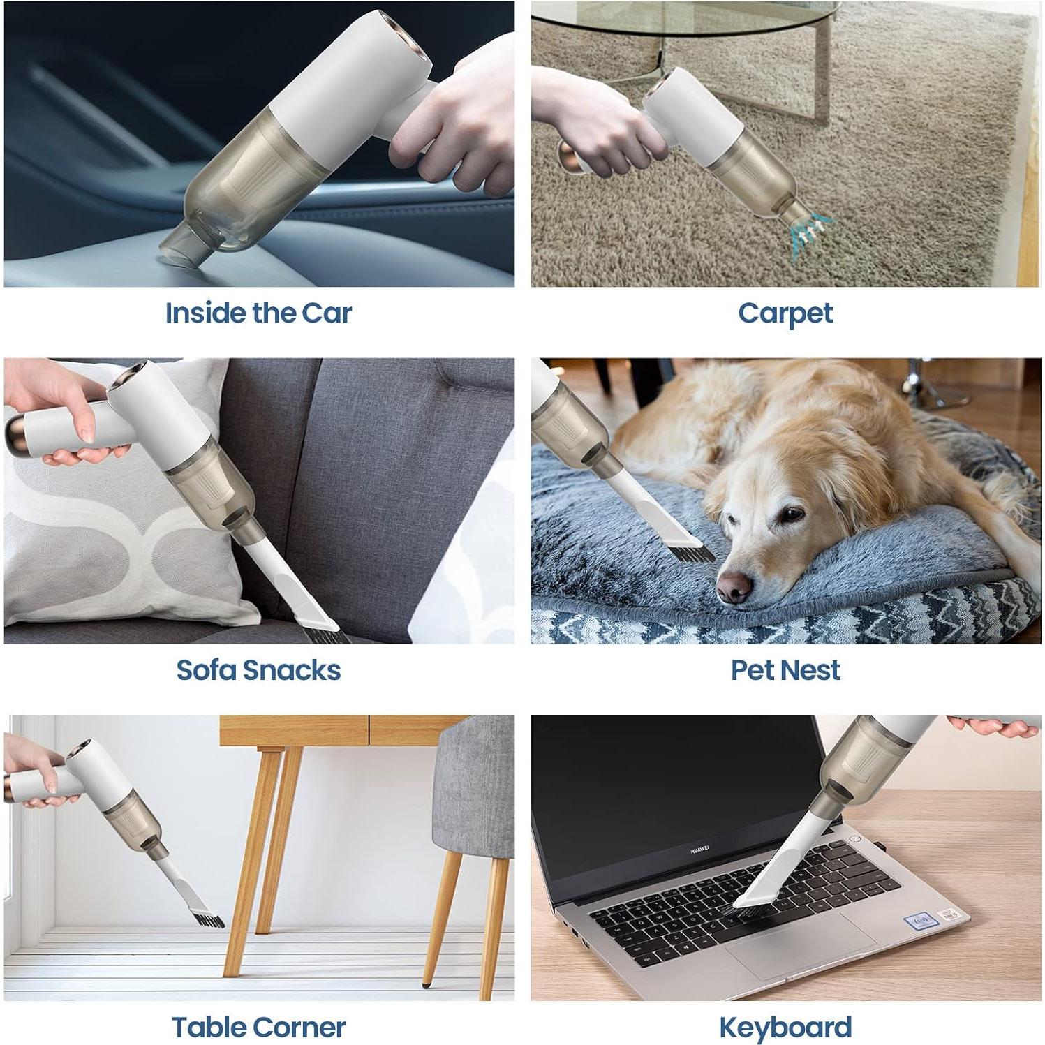 Aspiradora de Mano Inalámbrica Shinebella SUSTCV1WH1 6000Pa