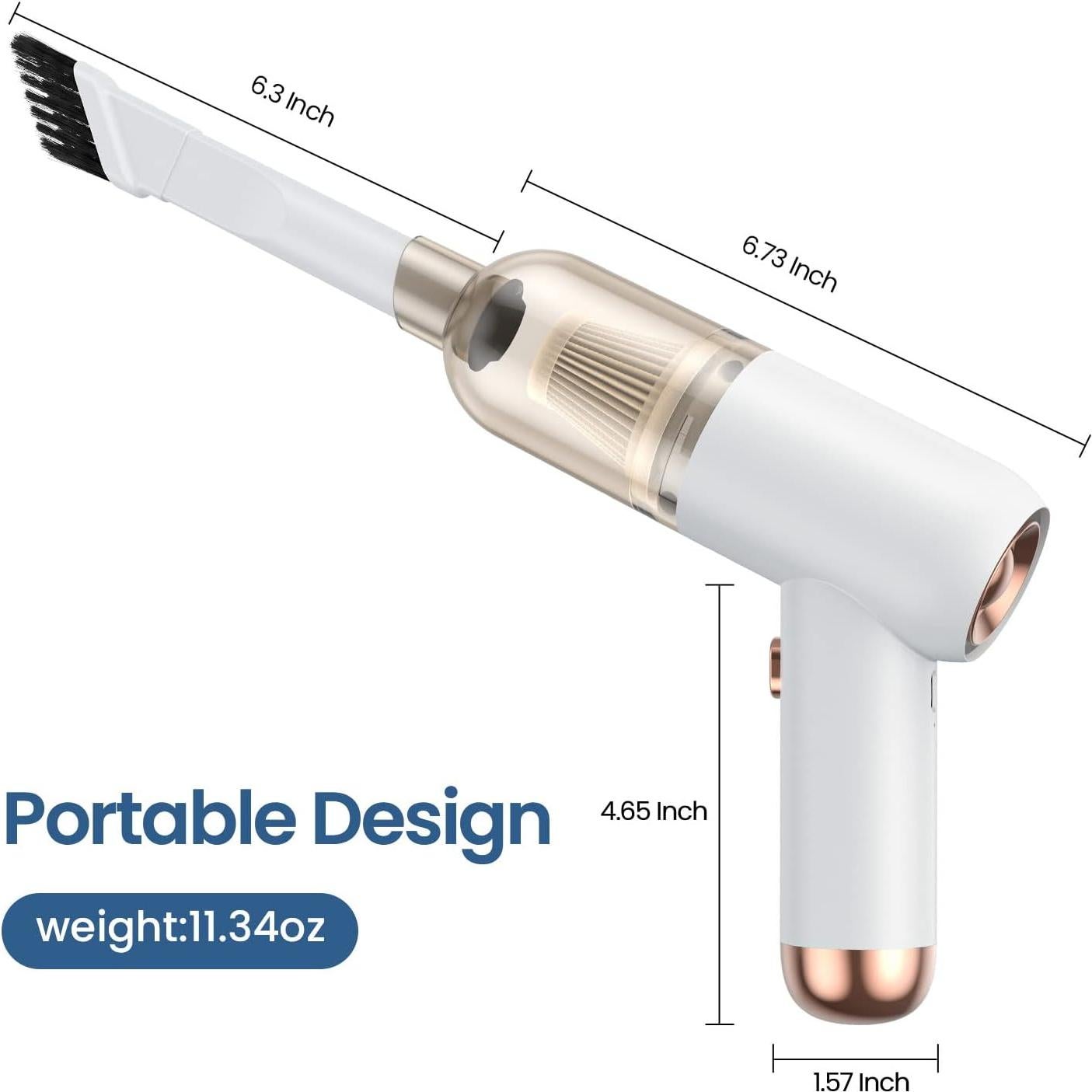 Aspiradora de Mano Inalámbrica Shinebella SUSTCV1WH1 6000Pa