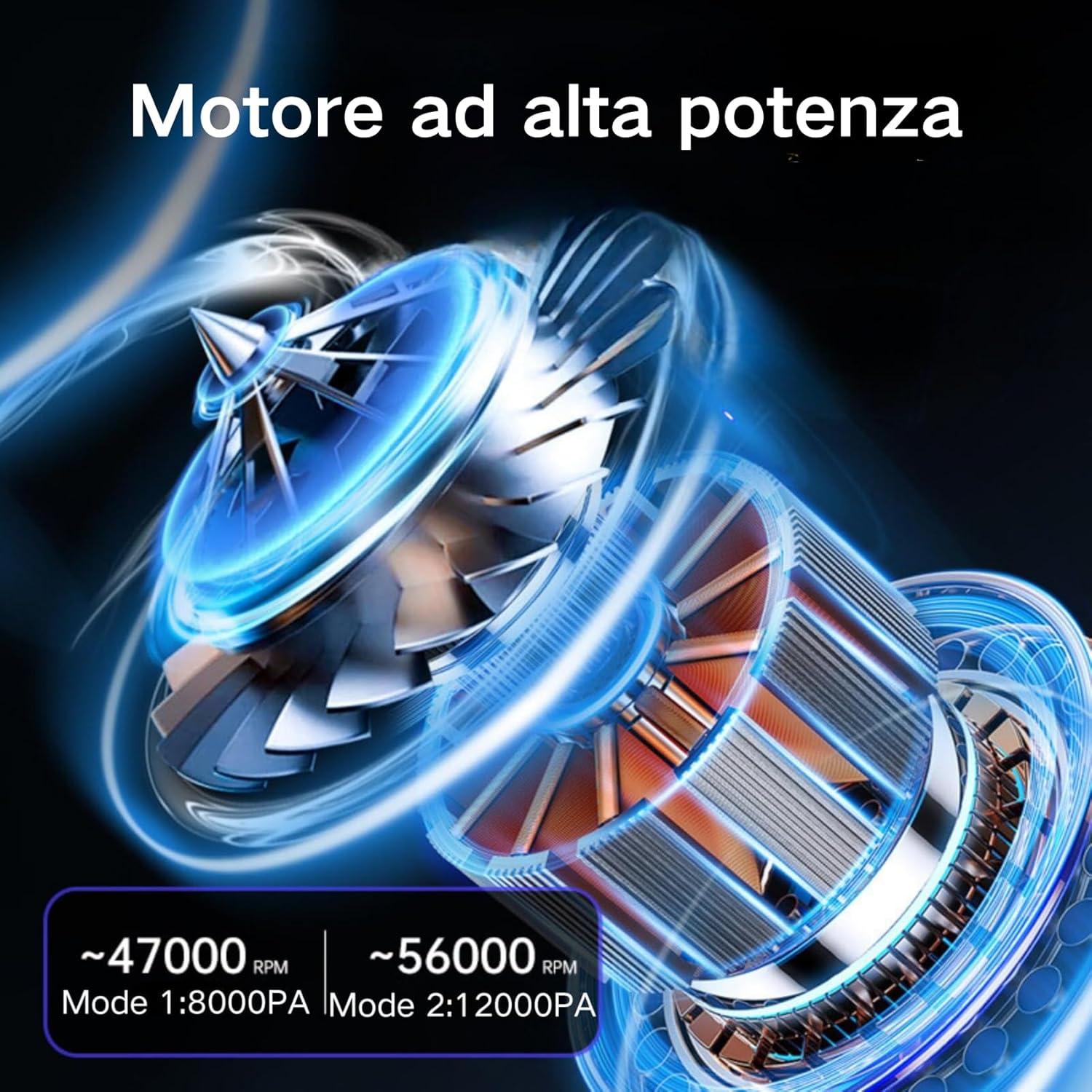 Rechargebale Vacuum Cleaner, Car Vacuum Cordless Rechargeable,Lightweight Mini Portable Rechargeable Vacuum Cleaner with Multipurpose Nozzles,for Home and Car