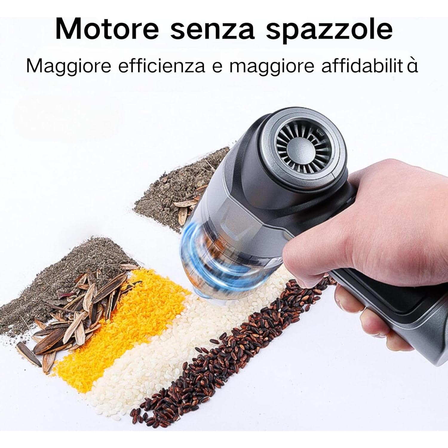 Rechargebale Vacuum Cleaner, Car Vacuum Cordless Rechargeable,Lightweight Mini Portable Rechargeable Vacuum Cleaner with Multipurpose Nozzles,for Home and Car