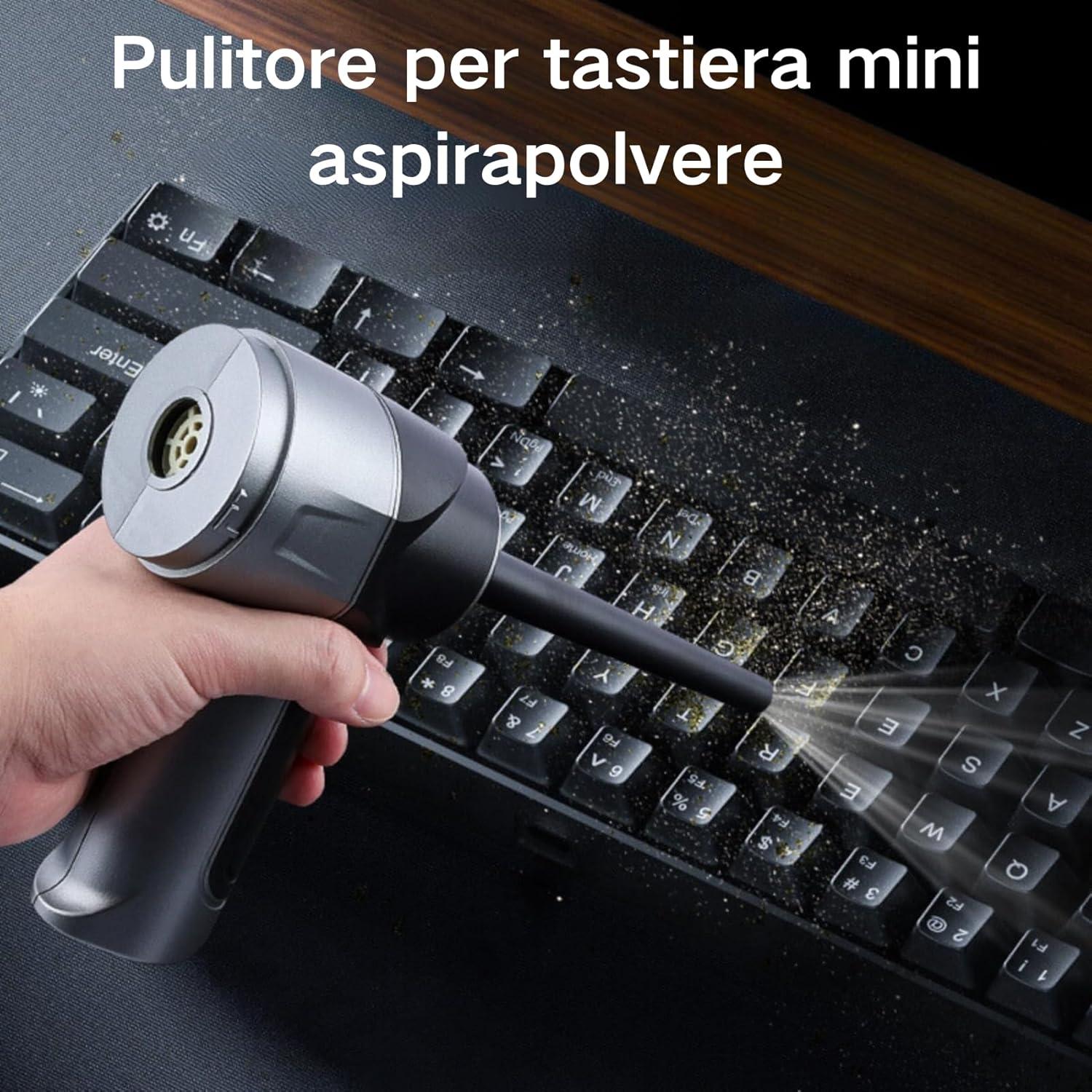 Rechargebale Vacuum Cleaner, Car Vacuum Cordless Rechargeable,Lightweight Mini Portable Rechargeable Vacuum Cleaner with Multipurpose Nozzles,for Home and Car