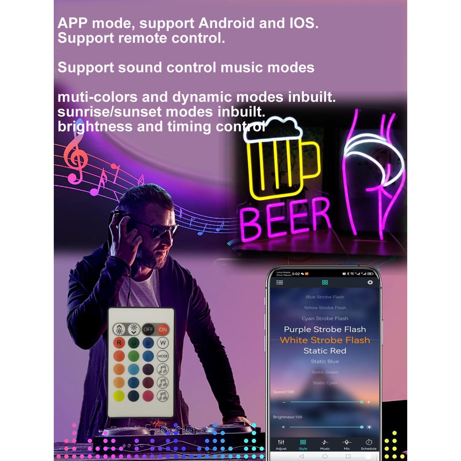 Tiras de luces LED Neón RGB 5m 12V IP65 Decoración