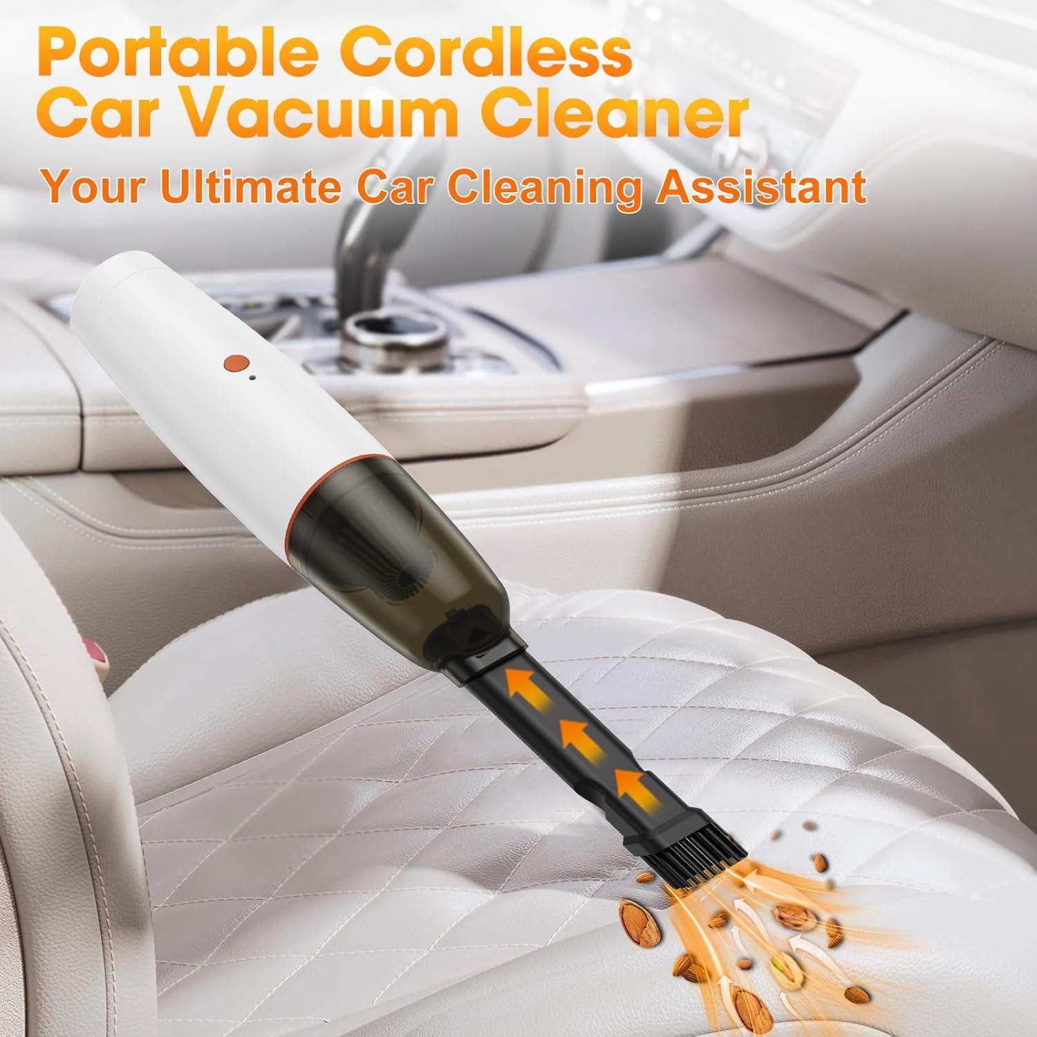 Car Vacuum Portable Cordless Mini Handheld Vacuum Cleaner, Rechargeable Dust Buster, 20000PA Strong Suction/Air Blower Small Vacuum Cleaner Hand Held for Car Home Office Keyboard Cleaning
