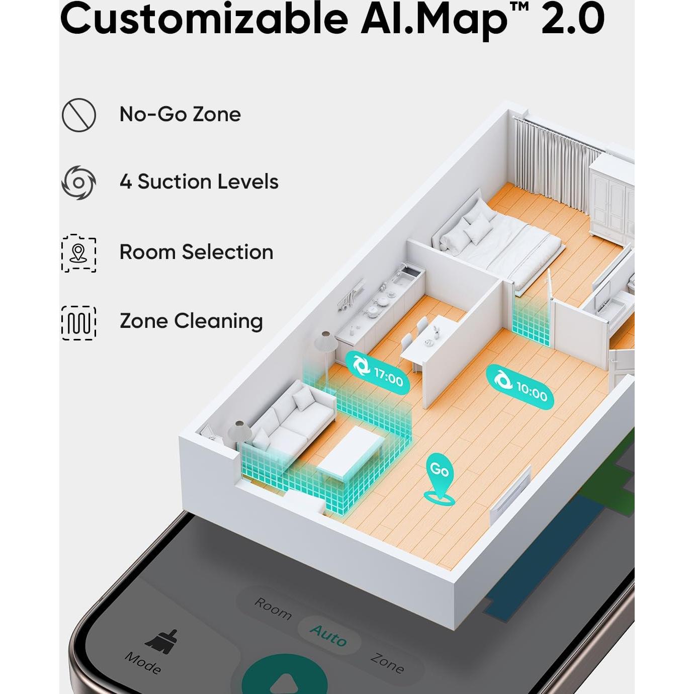 eufy L60 Robot Vacuum with Self Empty Station, Hair Detangling Technology, Up to 60 Days Hands Free Cleaning, 5,000 Pa Suction, Remove Hair, Dust