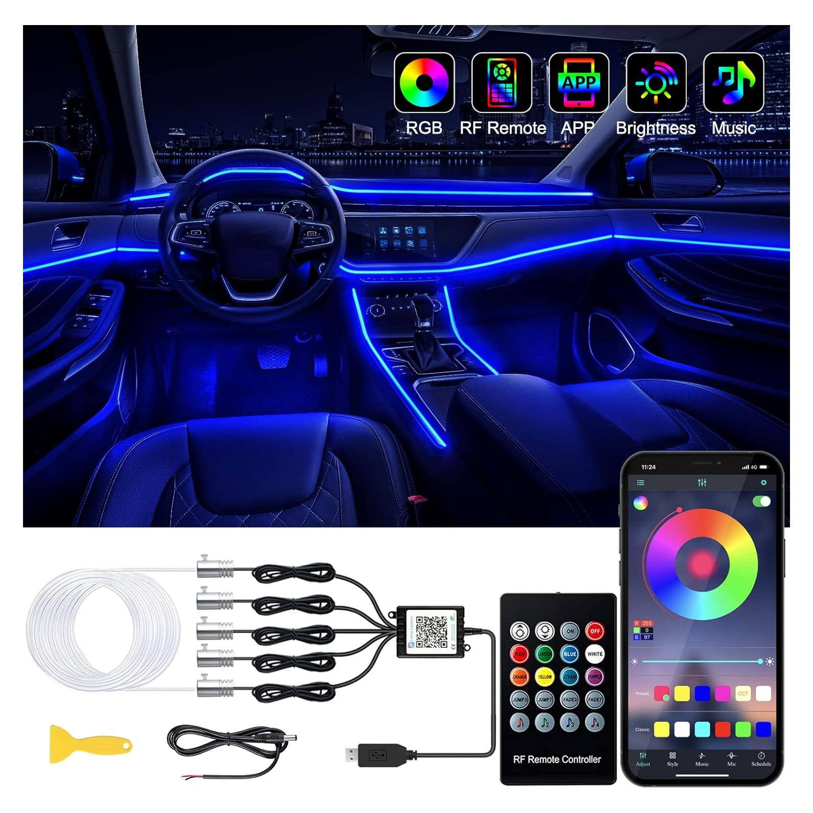 Luces LED de tira Jushope 5 en 1 RGB 599.64 cm con APP