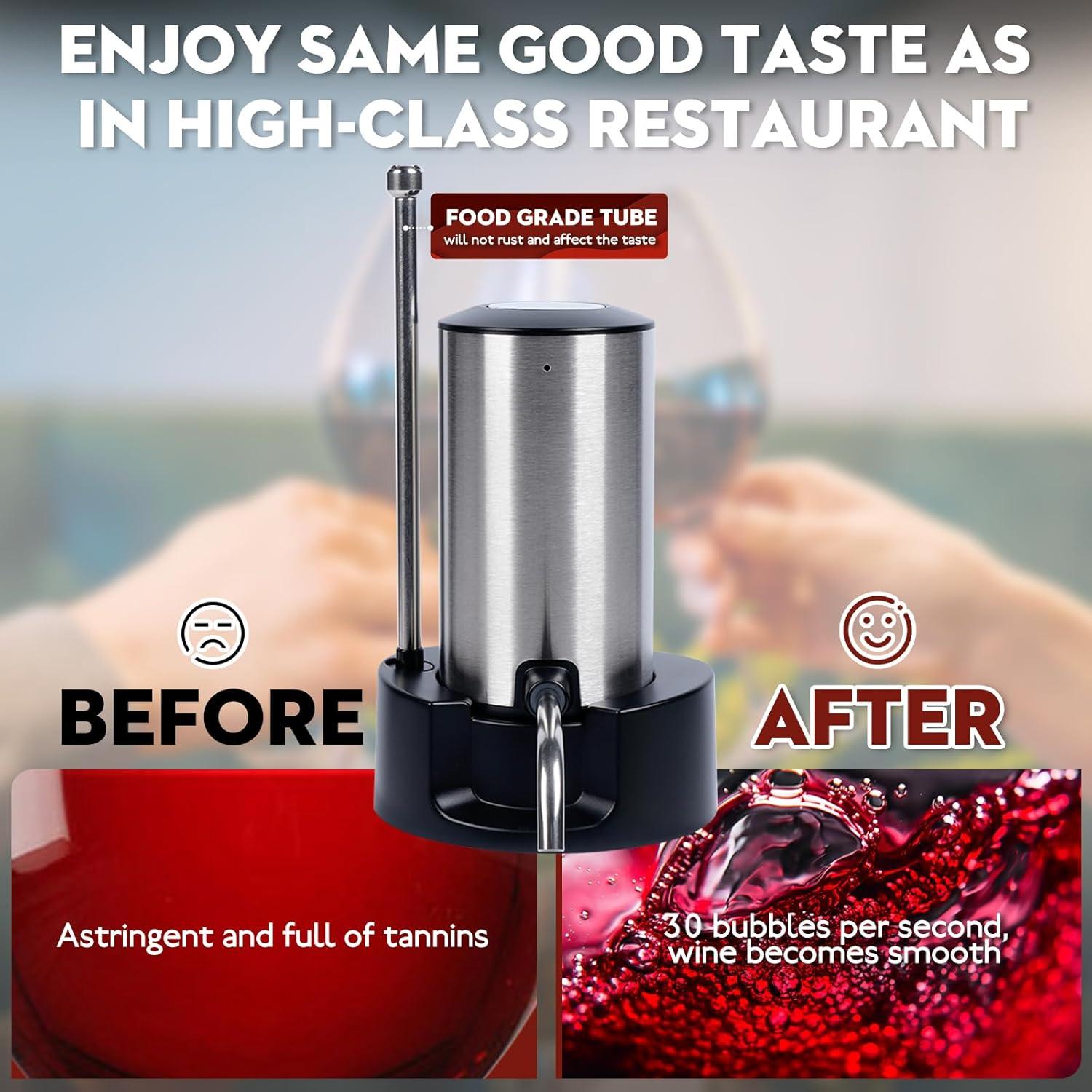 Acelerador de Vino Eléctrico Timilon con Tubo Ajustable 363g