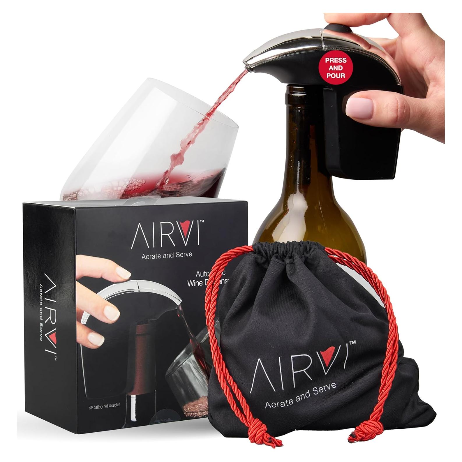 Dispensador de Vino Automático AirVi Plata - Sin Derrames