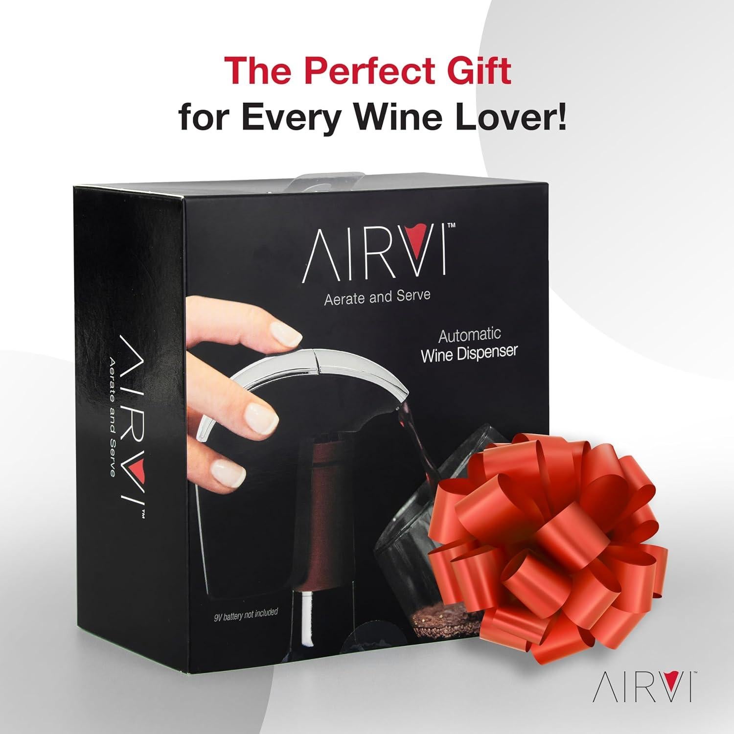 Dispensador de Vino Automático AirVi Plata - Sin Derrames