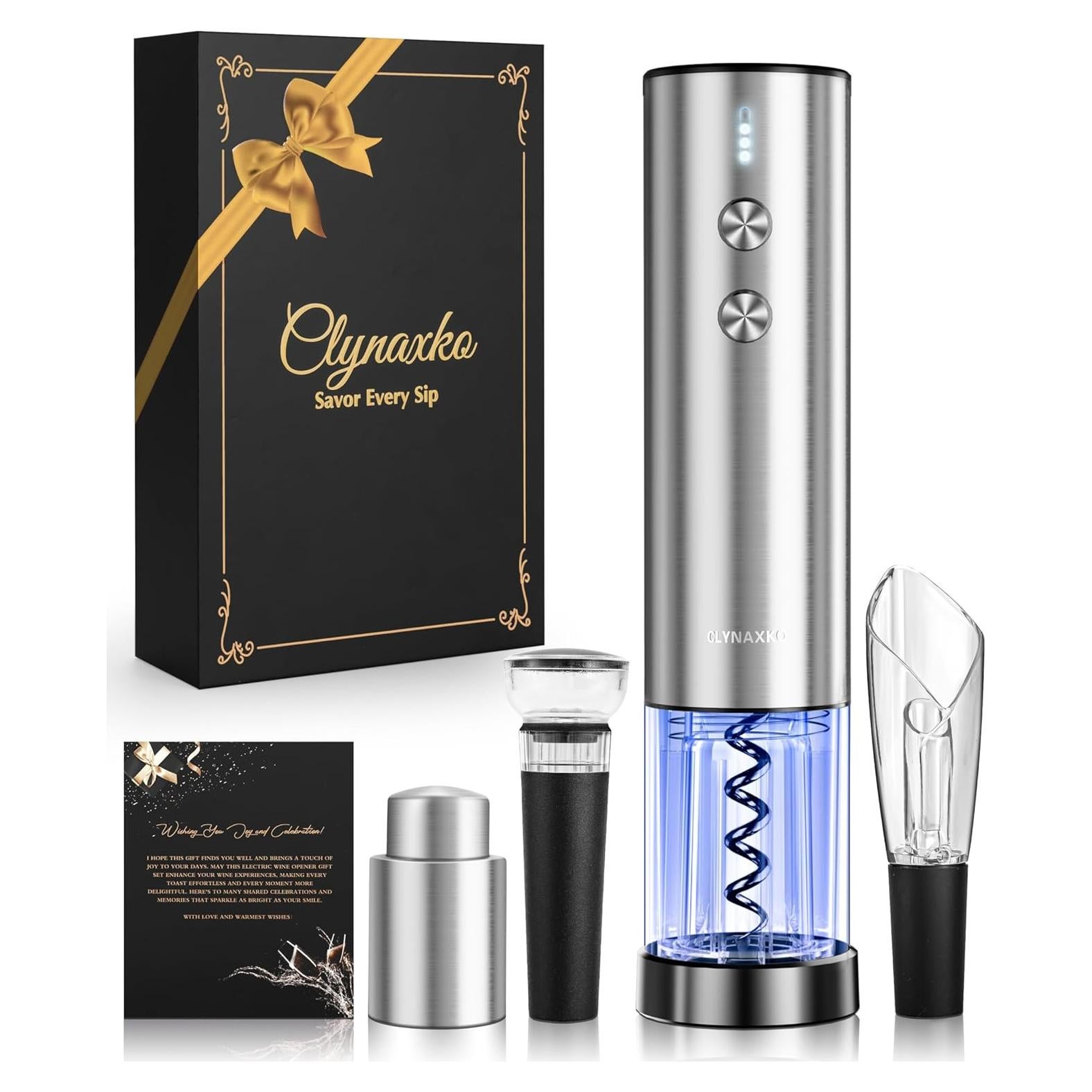 Juego de Sacacorchos Eléctrico Chunyee con Accesorios