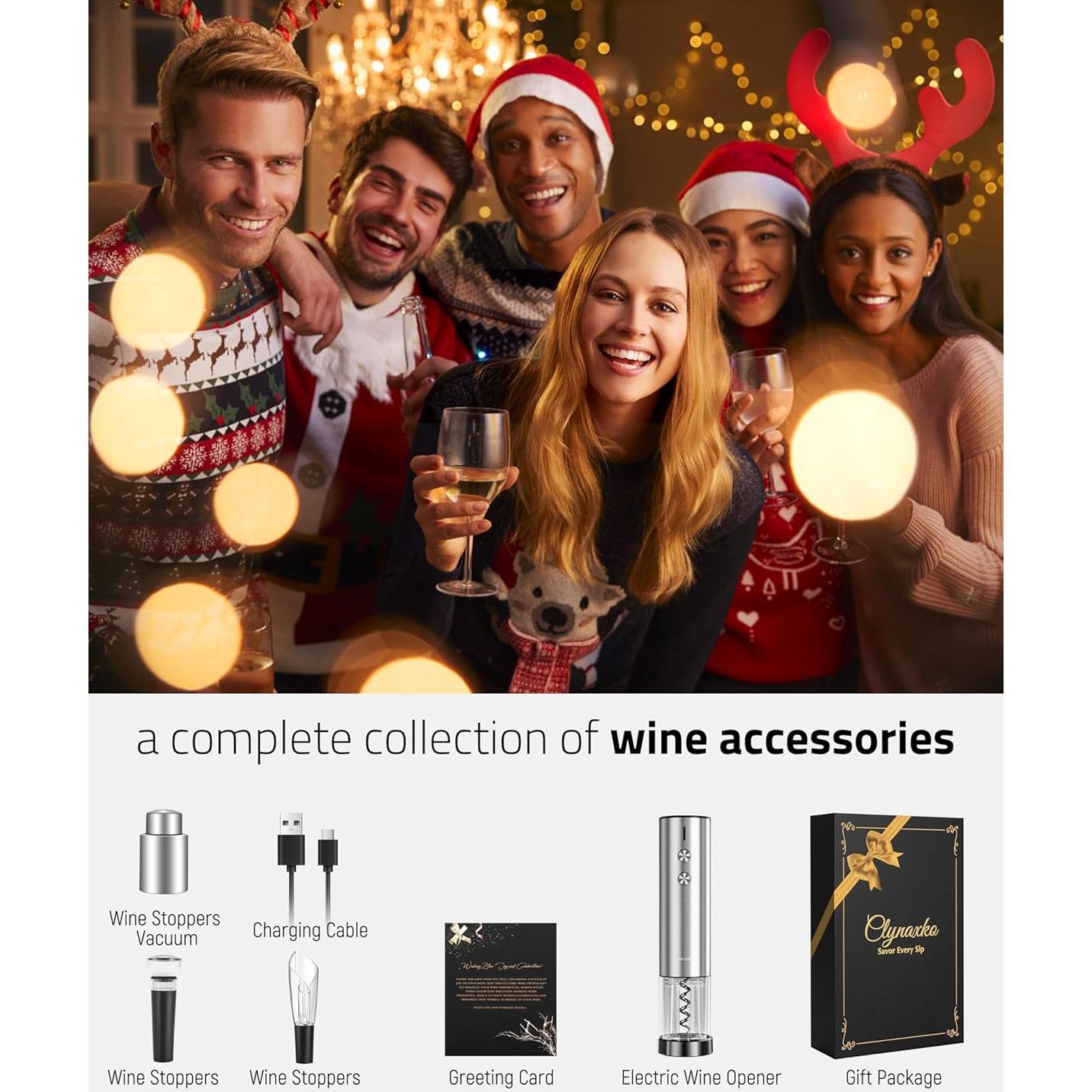 Juego de Sacacorchos Eléctrico Chunyee con Accesorios