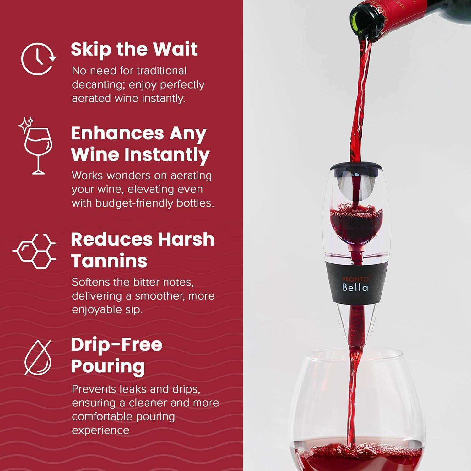 Aerador de Vino Pronto Bella Amigo del Vinicultor 447g