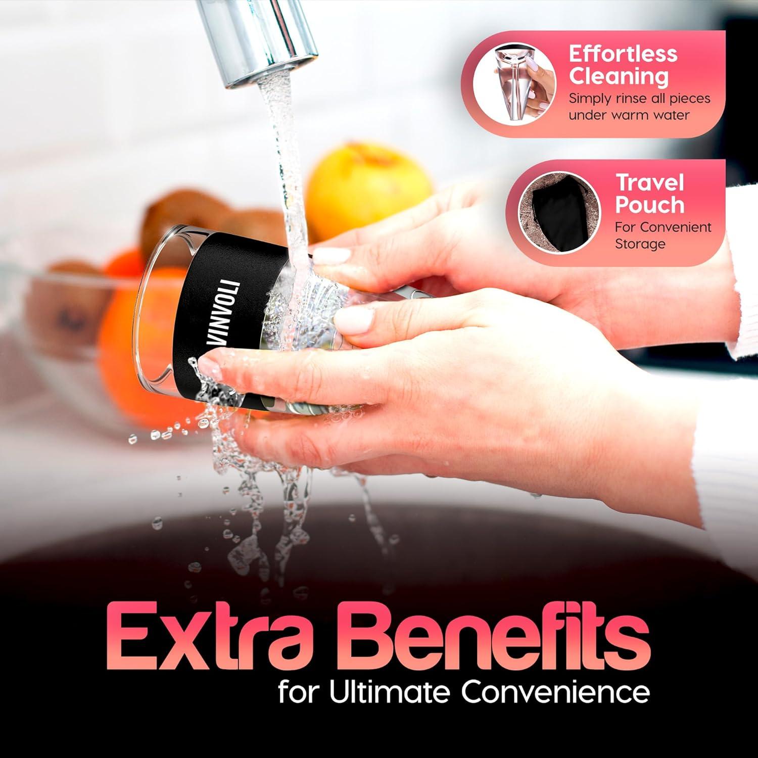 Decantador de Vino Vinvoli Deluxe 0.15L Aerador 3 Etapas