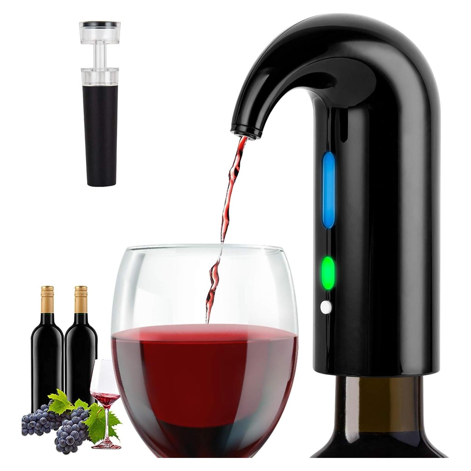 Aerador de Vino Eléctrico Cljlixcy con Tapón de Vacío