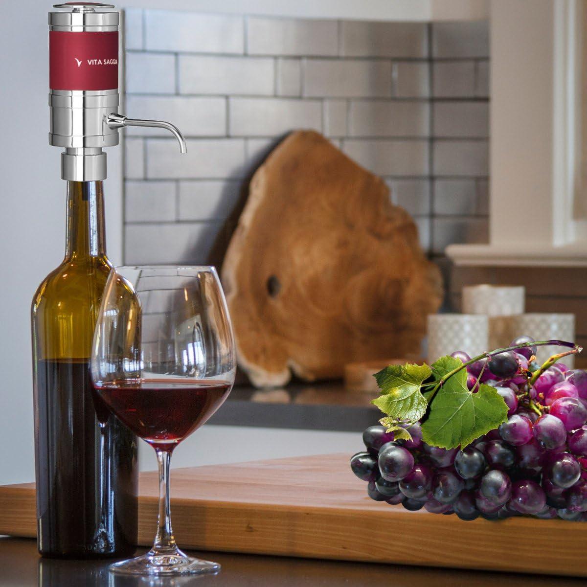 Electric Wine Aerator – Wine and Spirit Aerator – Portable Personal Wine Tap Machine - Battery Operated - Automatic Dispenser Pourer Compact – Wine Decanter - Gift Box