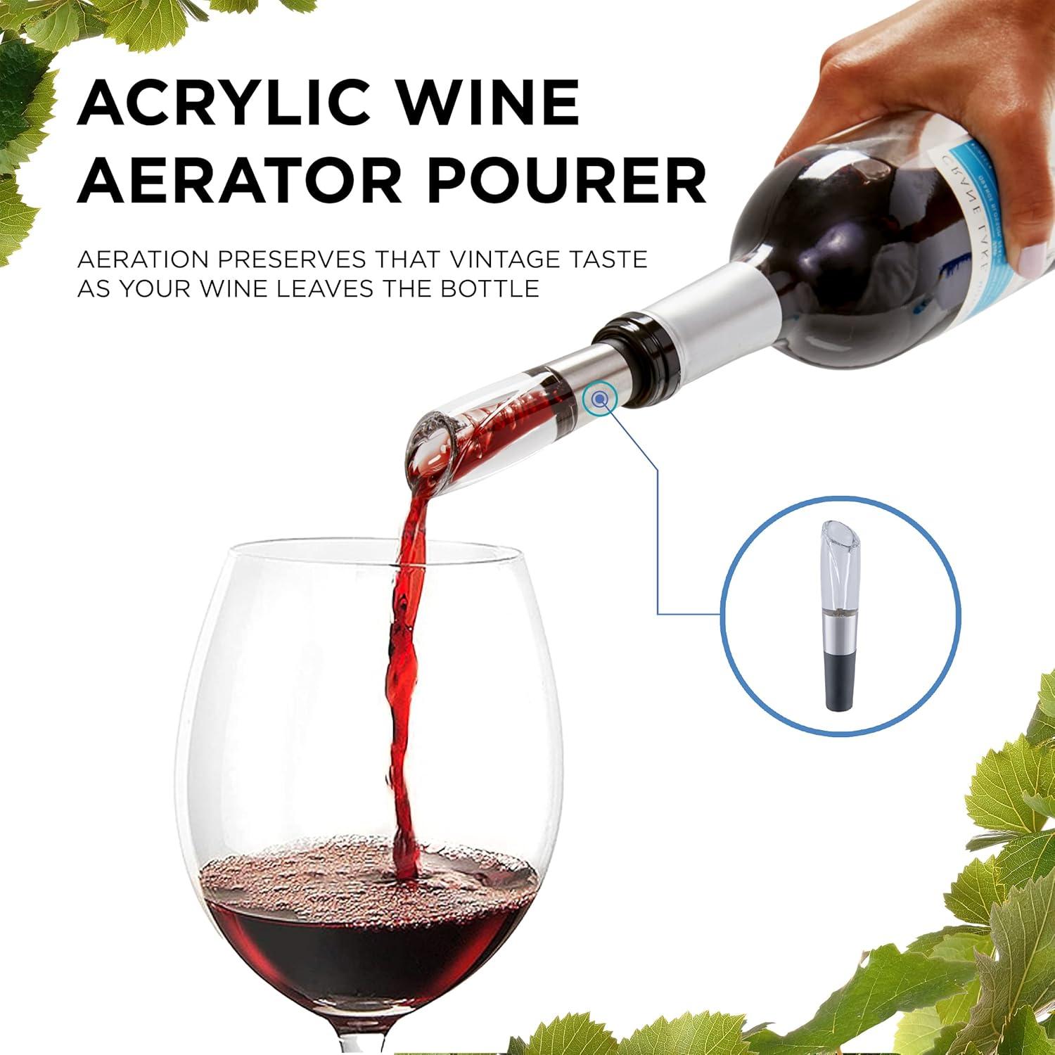 Juego de Vino 7 Piezas Ivation - Abrebotellas Eléctrico y Más