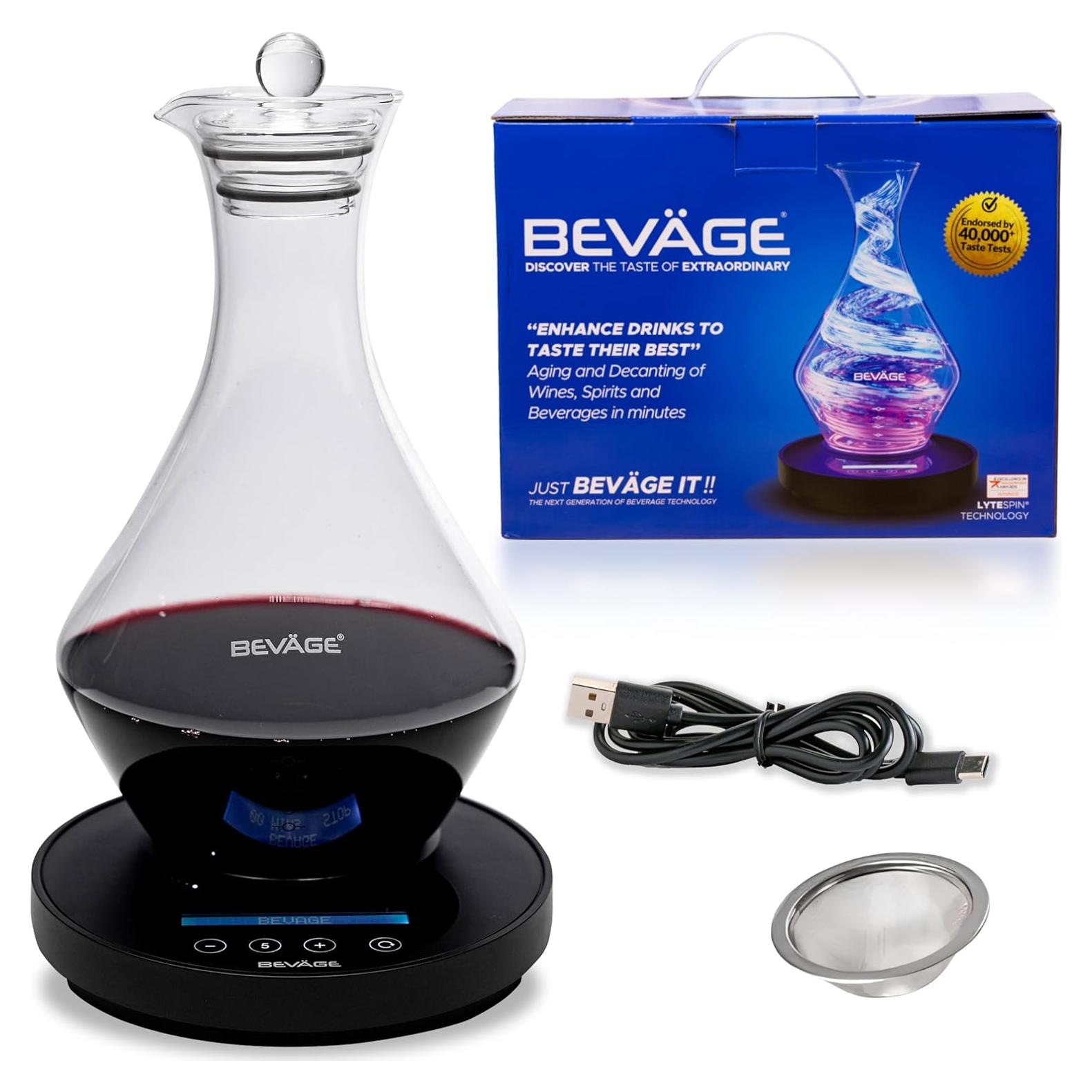 Decantador Electrónico Bevage Pro 750 ml - Vidrio Libre de Plomo