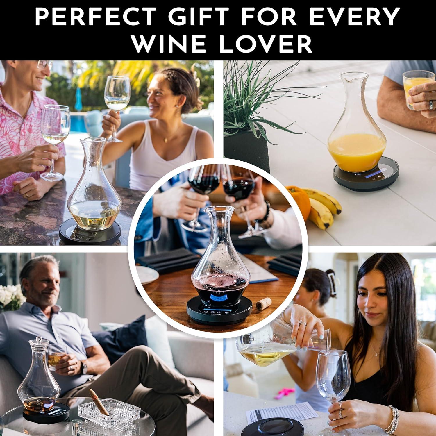 Decantador Electrónico Bevage Pro 750 ml - Vidrio Libre de Plomo