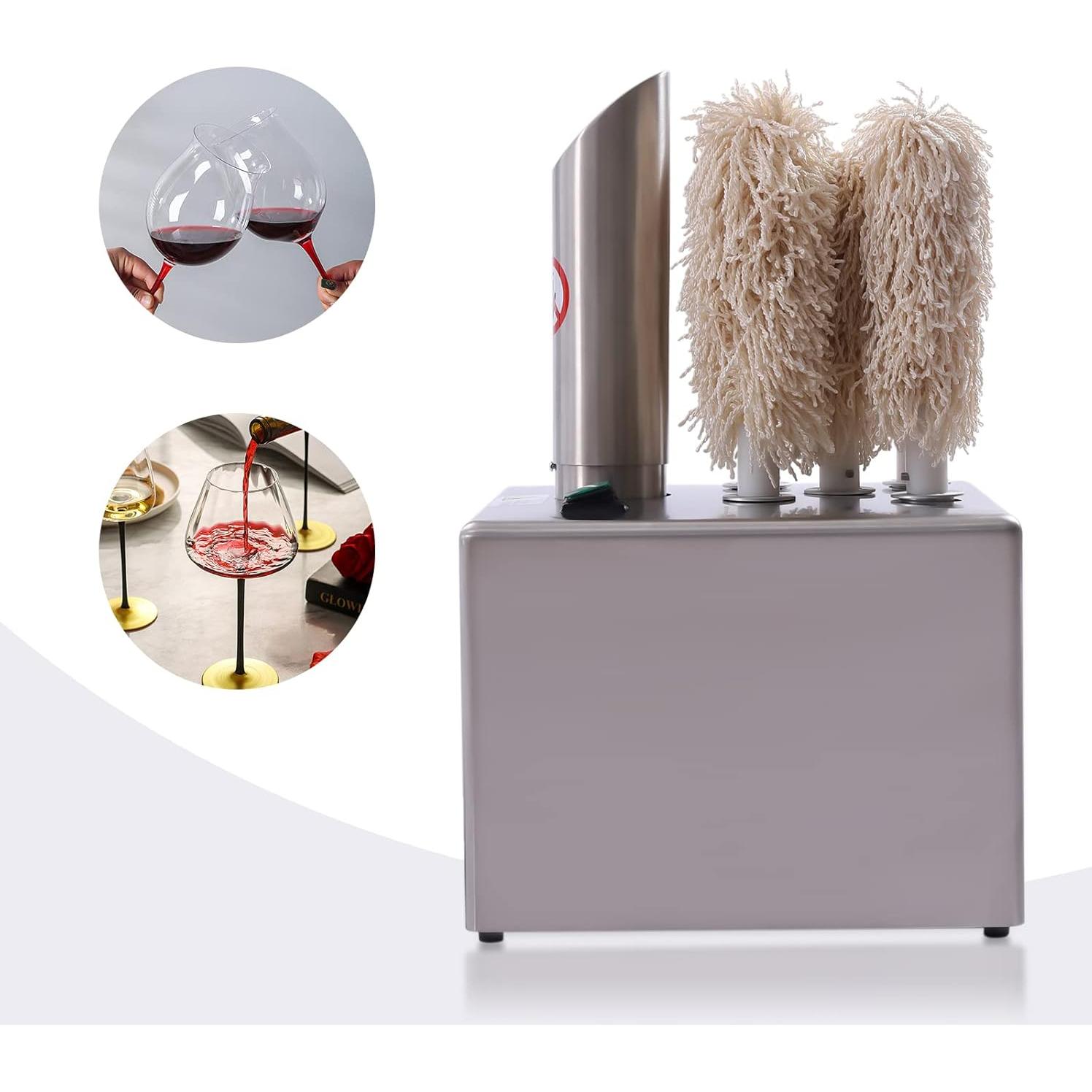 Máquina de Pulido de Copas de Vino Jikeyou 5 Cepillos Acero Inoxidable