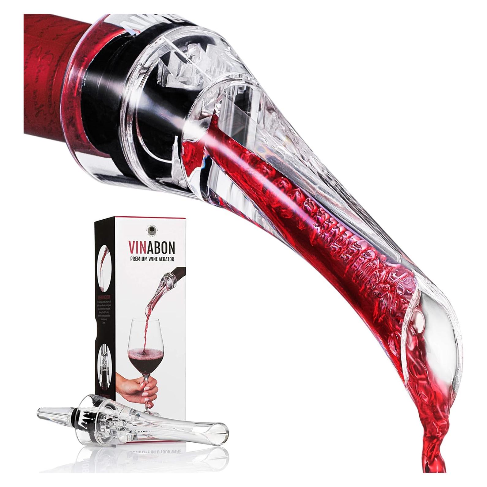 Aerador de Vino Profesional VINABON con Vertedor Antigoteo