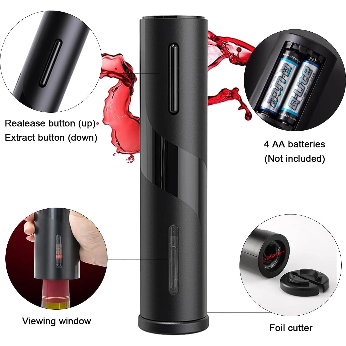 Abridor de Vino Eléctrico Danett 4 en 1 con Accesorios