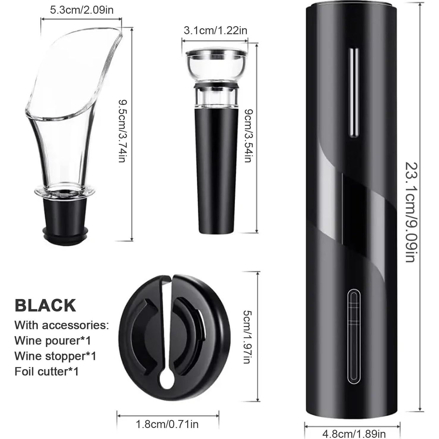 Abridor de Vino Eléctrico Danett 4 en 1 con Accesorios