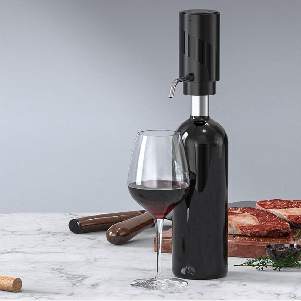 Electric Wine Decanter, Automatic Wine Aerator Portable Wine Pourer and Dispenser for Women and Wine Lovers