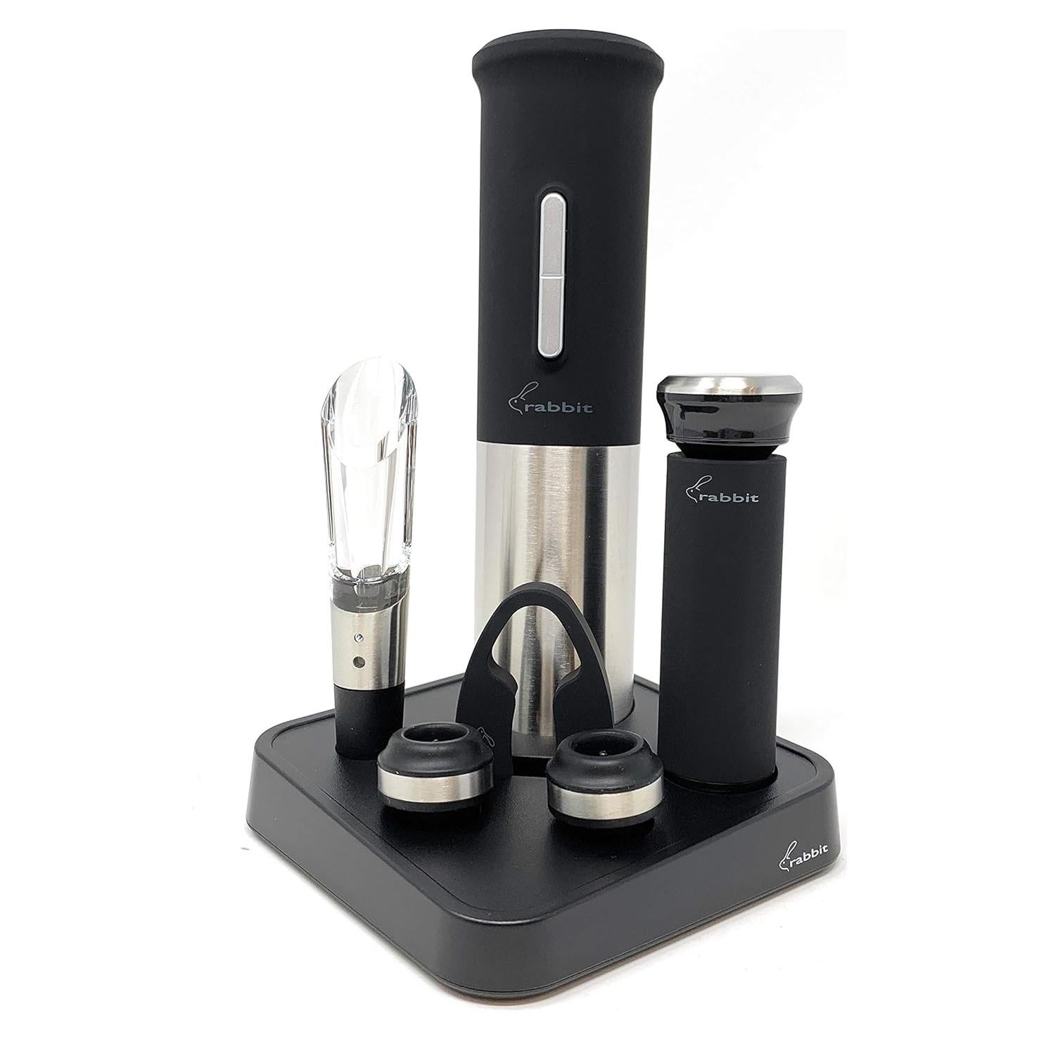 Juego de Vino Eléctrico Rabbit 5 Piezas - Sacacorchos y Accesorios