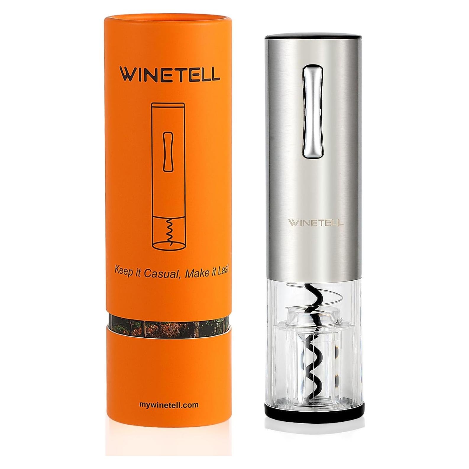 Abridor de Vino Eléctrico WINETELL Recargable 286g