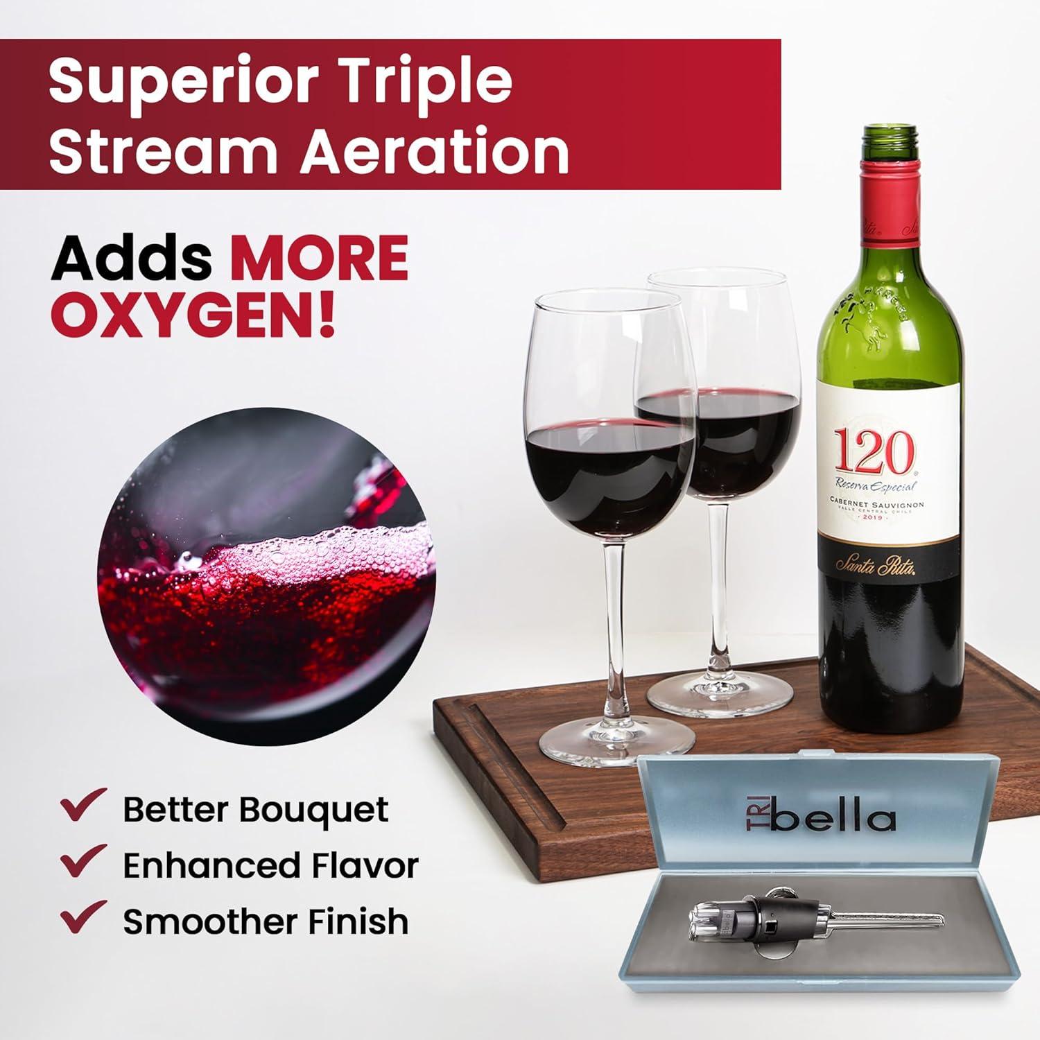 Acelerador de Vino TRIBELLA 3 Picos Acero Inoxidable