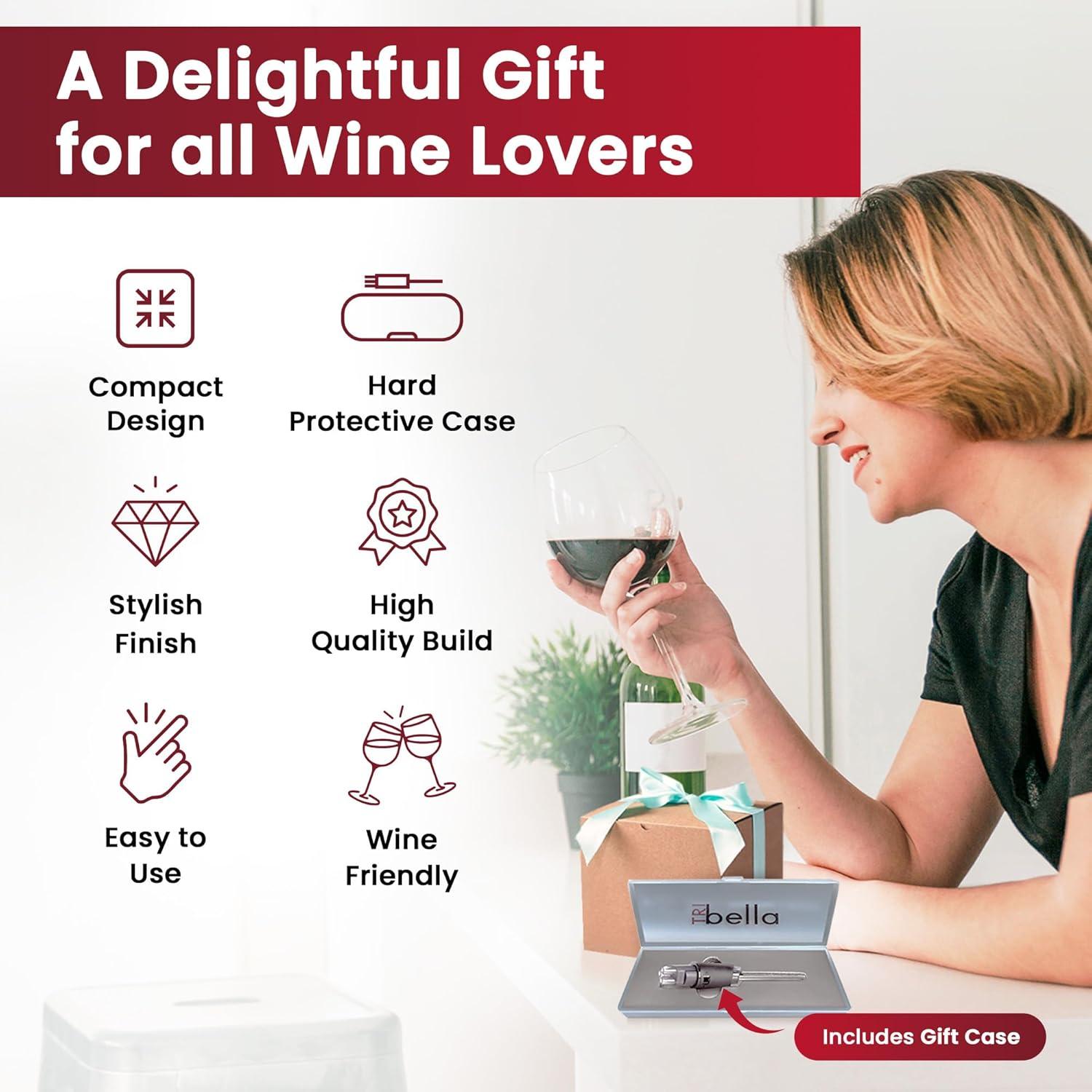 Acelerador de Vino TRIBELLA 3 Picos Acero Inoxidable