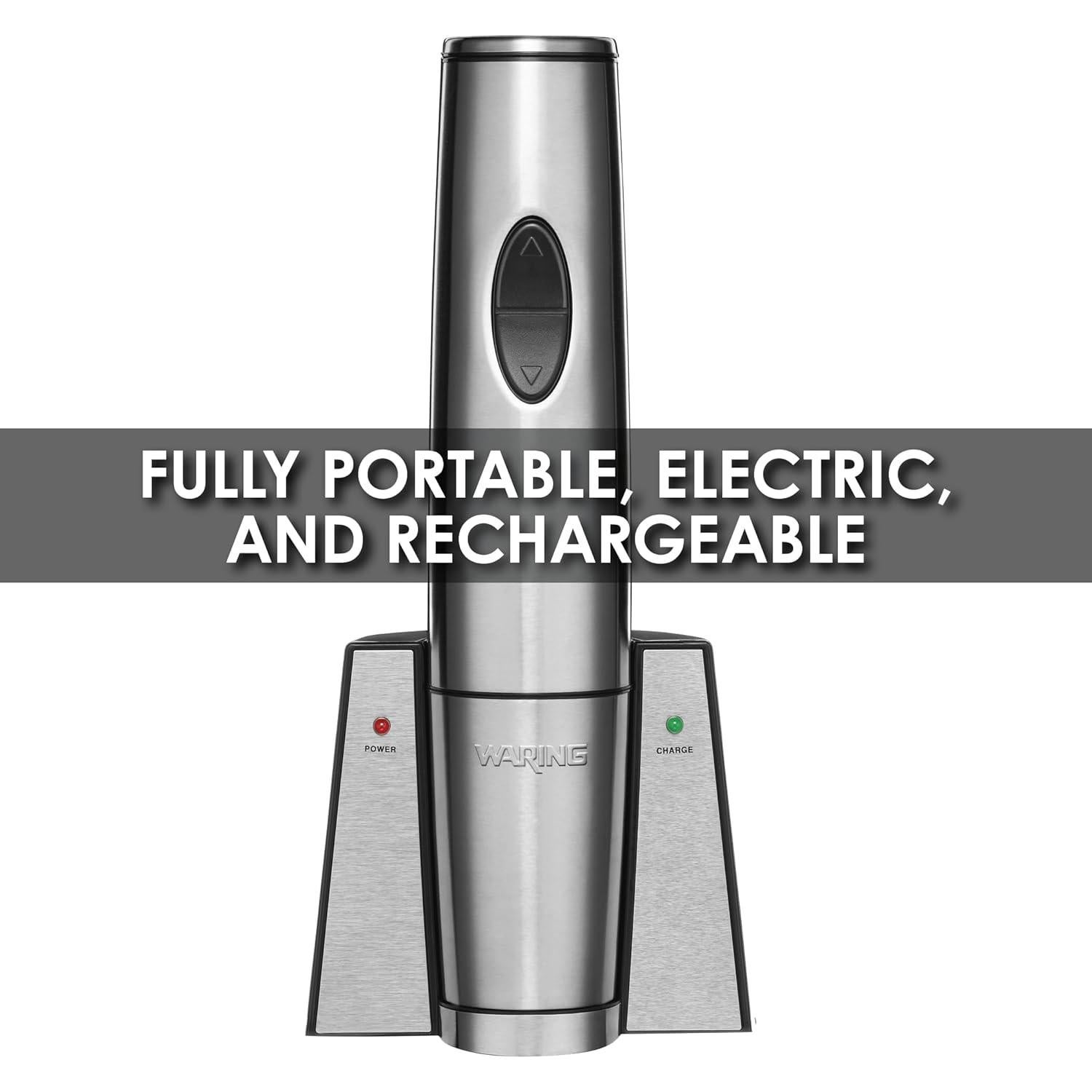 Abrebotellas Eléctrico Waring WWO120 Portátil Acero Inox