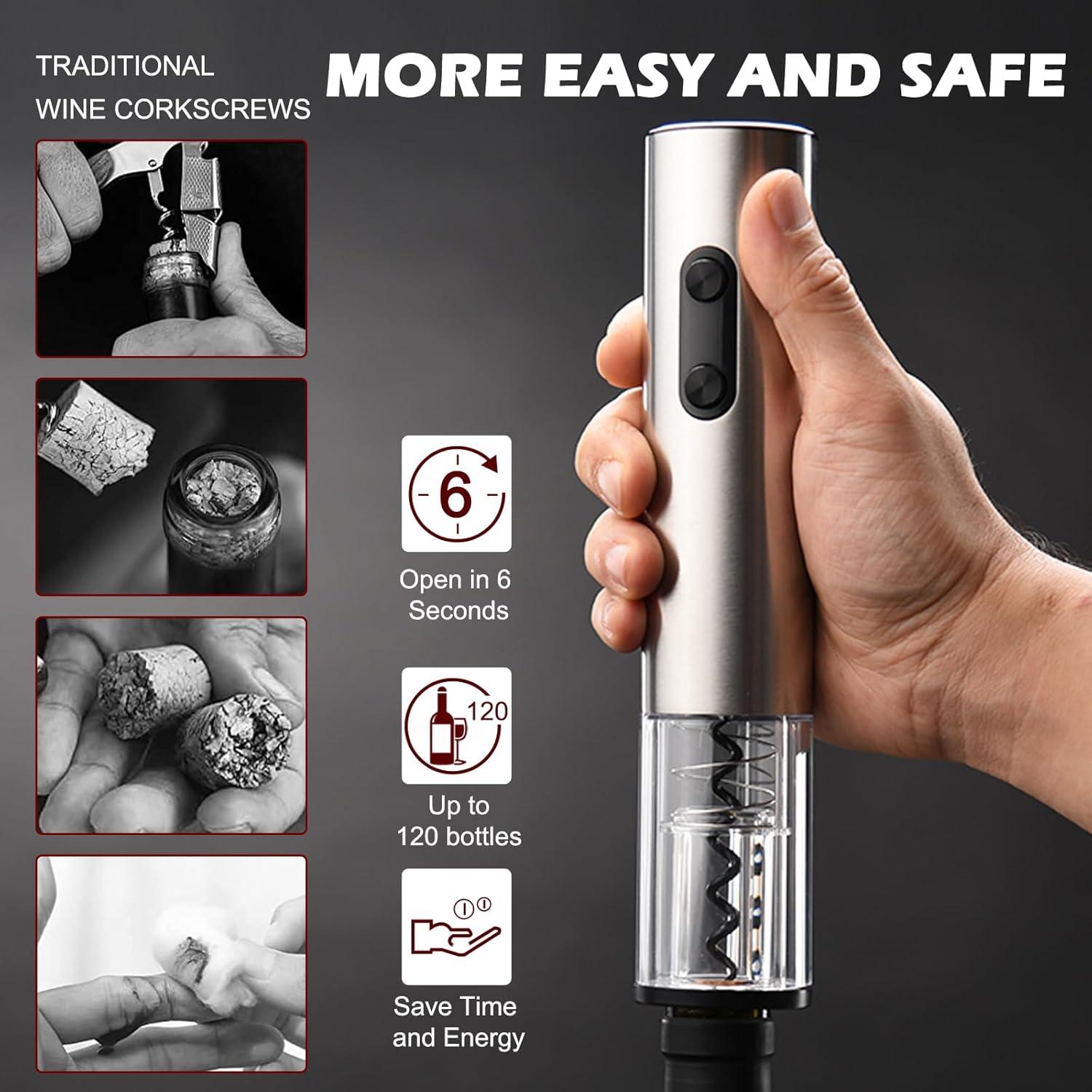 Abridor de Vino Eléctrico AtomDream Tech con Luz LED